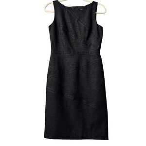 David Meister Black Sleeveless Dress‎ Fitted Career Cocktail Party Size 2